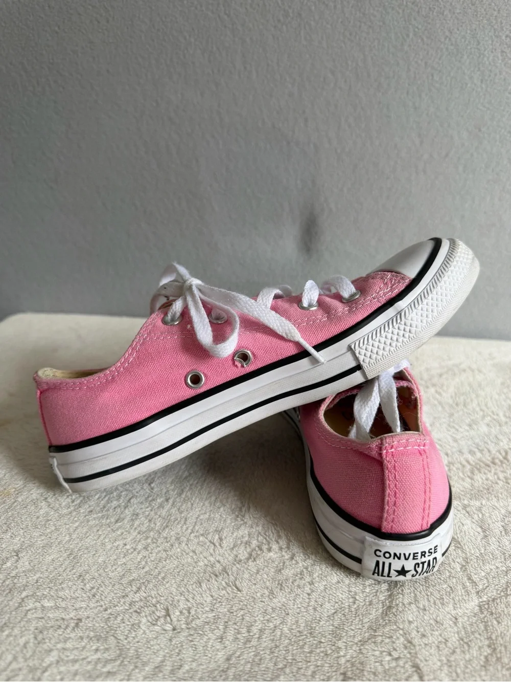 Converse All Star Shoes Size 2 Girls Pink Foam Sneaker
